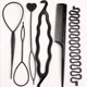 thumbnail image 3 of Puntoco Rizador de pelo para personas perezosas, herramienta de peinado, juego de seis piezas, agujas para tirar del pelo, peines para trenzas, accesorios para el cabello para mujeres, 3 of 5