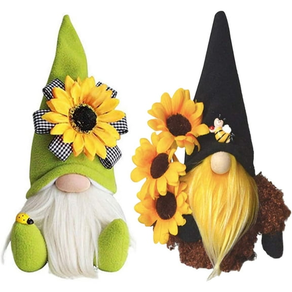 Gnome Plush Decorations for Home, Spring Summer Sunflower Decor, Handmade Faceless Doll, Gnome Ornaments Home Office Festival Decor