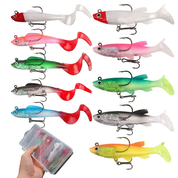 9g 12.5g Fishing Lures Set Multi-color Soft Bait With Single Hook Fishing  Gift For Perch Trout Pike 
