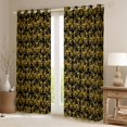 thumbnail image 2 of Feelyou Gold Boho Dragon Black Out Curtains, Retro Damask Curtains Pack of 2 (42x63 Each), 2 of 6
