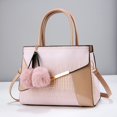thumbnail image 1 of Bolso de mano de moda para mujer, bolso de hombro, bolso cruzado de cuero para mujer, bolso de mensajero de lujo con colgante de bola de pelo, bolsas para mujer, 1 of 5