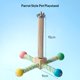 thumbnail image 5 of 360 ° rotating station pole Interactive Spinning Toys, Enrichment Bird Cage Accessories Perch Toys for Medium-Sized Birds Cockatiel Ring-Necked (Monochrome version), 5 of 5