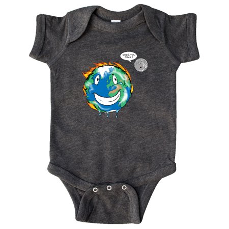 

Inktastic Earth on Fire Dude You Okay Gift Baby Boy or Baby Girl Bodysuit