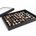 thumbnail image 6 of 100-Slot Jewelry Ring Display Tray & Earring Storage Box - Velvet-Lined Organizer with Clear Lid, Stackable Ring Holder for Rings, Earrings, Necklaces & More, Perfect for Jewelry Collectors & Sellers, 6 of 6