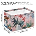 thumbnail image 4 of Yayeee Canvas Storage Basket with Handles for Shelves Fabric Bins Closet Organizer, Flowers and Leaves, 4 of 8