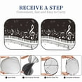 thumbnail image 6 of Sikiie Piano Keys With Musical Notes Print Foldable Car Windshield Sun Visor, Car Window Sunshade Suitable for Sedan, SUV and Truck Car Accessories-Medium, 6 of 6