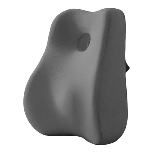 MERIGLARE Lumbar Support Pillow Breathable Compact Back Cushion for Bed Car Seat Couch Gray