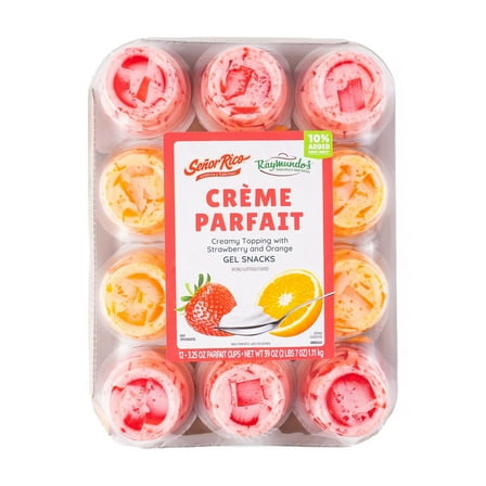 Raymundo's Creme Parfait Assorted Gelatin Cups, 3.25 oz, 12 Pack, Peanut-Free
