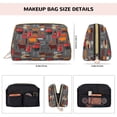 thumbnail image 5 of Gaeub BBQ Icons Printed Travel Cosmetic Bag,Makeup Bag, Large Capacity Toiletry Bag for Women, Portable Pouch Make Up Organizer with Zipper and Divider, 5 of 8