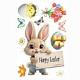 thumbnail image 1 of Pegatinas de pared, pegatinas de Pascua para ventanas, pegatinas para puertas, decoraciones de Pascua, pegatinas de conejo con huevos, calcomanías para Pascua, pegatinas de Pascua para ventanas, decor, 1 of 2