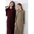 thumbnail image 4 of Cárdigan de fibra natural para mujer, vestido largo hasta el tobillo, tejido con ribetes, moda de verano, 2023, 4 of 5