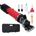 thumbnail image 2 of Elowen Heavy Duty Sheep Clippers Clippers 1200W Electric Sheep Shear Heavy Duty Sheep Clippers 6 Speeds 2400rpm with 9 Teeth Blade Suitable for Sheep, Goats, Camels, and Alpacas, Red, US Plug, 2 of 6