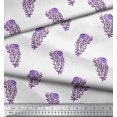 thumbnail image 3 of Soimoi Rayon Fabric Leaves & Floral Block Printed Fabric 1 Yard 42 Inch Wide, 3 of 3