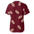 thumbnail image 5 of TSADFHJI Hauts Femmes Tendance Sortie T-Shirt Décontracté Imprimé Cool Manches Courtes Col Rond Blouse L Rouge, 5 of 5
