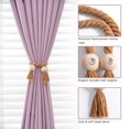 thumbnail image 3 of Cortinas con forma de bola magnética de madera NICEEC, paquete de 2 unidades, color café claro, 3 of 6