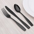 thumbnail image 7 of Foeses Matte Black Silverware Set, Satin Stainless Steel Cutlery Set, 5-Piece Cutlery Cutlery Set, Kitchen Utensils, Dishwasher Safe, 7 of 7