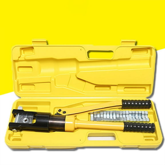 LOLIPPYY 12 Ton Hydraulic Lug Crimping Tool for Electrical Cable Terminals with Carrying Case