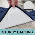 thumbnail image 5 of Smiry U-Shaped Memory Foam Bathroom Rugs 24x20, Ultra Soft and Absorbent Toilet Rugs, Non-Slip Machine Washable Contour Mats, Navy Blue, 5 of 7