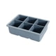 thumbnail image 1 of Inteprter Molde de silicona para cubitos de hielo, lavable, 6 rejillas, gelatina, pudín, jugo, bebidas, refrescos, accesorios para hacer cubitos de hielo Cocina y Comedor Azul Inteprter HA065708-02, 1 of 6