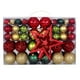 thumbnail image 2 of Fiudx Juego de Adornos Navideños, 101 Piezas Irrompibles para Árbol, Bolas de Purpurina Multicolor Brillante y Mate, Ideales para Fiestas y Bodas, Decoración Elegante para El Hogar, Diseño de Alta Ca, 2 of 3