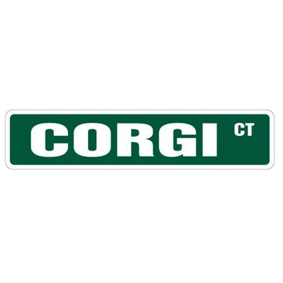 SignMission SS-624-Corgi 6 x 24 in. Corgi Street Sign - Dog Pet Parking Lover Signs