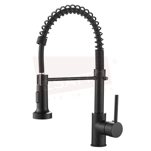 Llave Mezcladora Monomando De Cocina Negra Mate ESATTO MBF022N