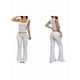 thumbnail image 3 of Conjuntos de 2 Piezas para Mujer, Conjuntos de Estar por Casa, Camisetas Sin Mangas, Pantalones Anchos y Chándales Flores Blancas y Grises L, 3 of 7