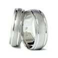 thumbnail image 2 of 14K White Gold Matching His Hers Brushed Comfort Fit Wedding Band, 2 of 2