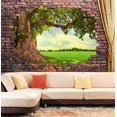 thumbnail image 3 of Wall26 - Large Wall Mural - Majestic Scenery Viewed Through a Broken Brick Wall | 3D Visual Effect Self-Adhesive Vinyl Wallpaper/Removable Modern Decorating Wall Art - 66" x 96", 3 of 6