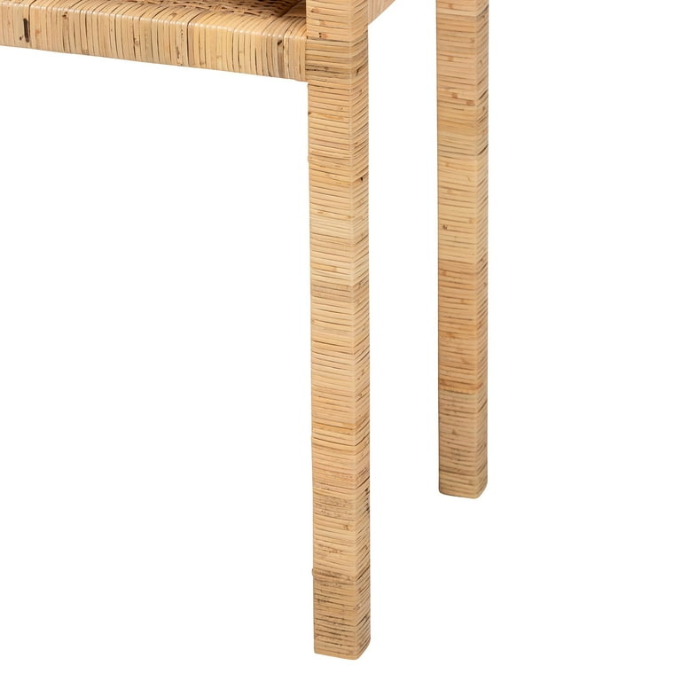 bali & pari Kalimantan Boho Console Table, Handwoven Natural