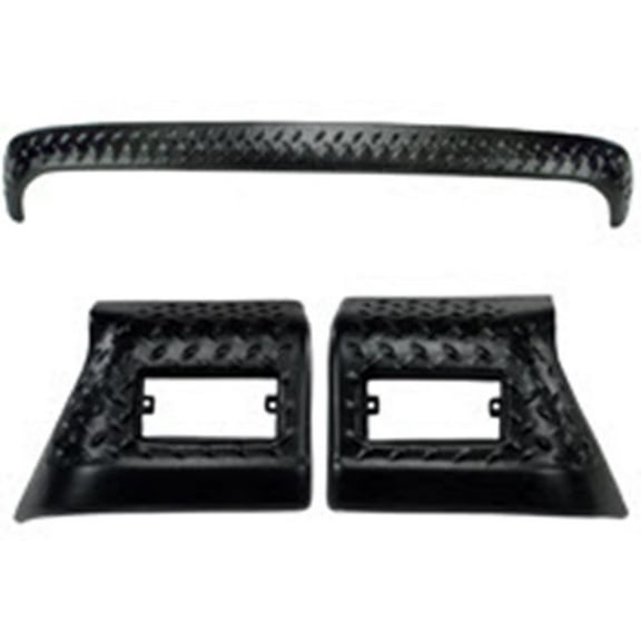 Rugged Ridge by RealTruck Front Frame Body Armor for Wrangler TJ | Black Diamond Plate Thermoplastic | 11650.10 | Compatible with 1997-2006 Jeep Wrangler TJ