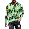 thumbnail image 2 of Lilgiuy Men Casual Round Neck Short Sleeve Pullover Line 3D Printed T-Shirt Blouse Ideal for Gym Workout Jogging Beach, 2 of 5