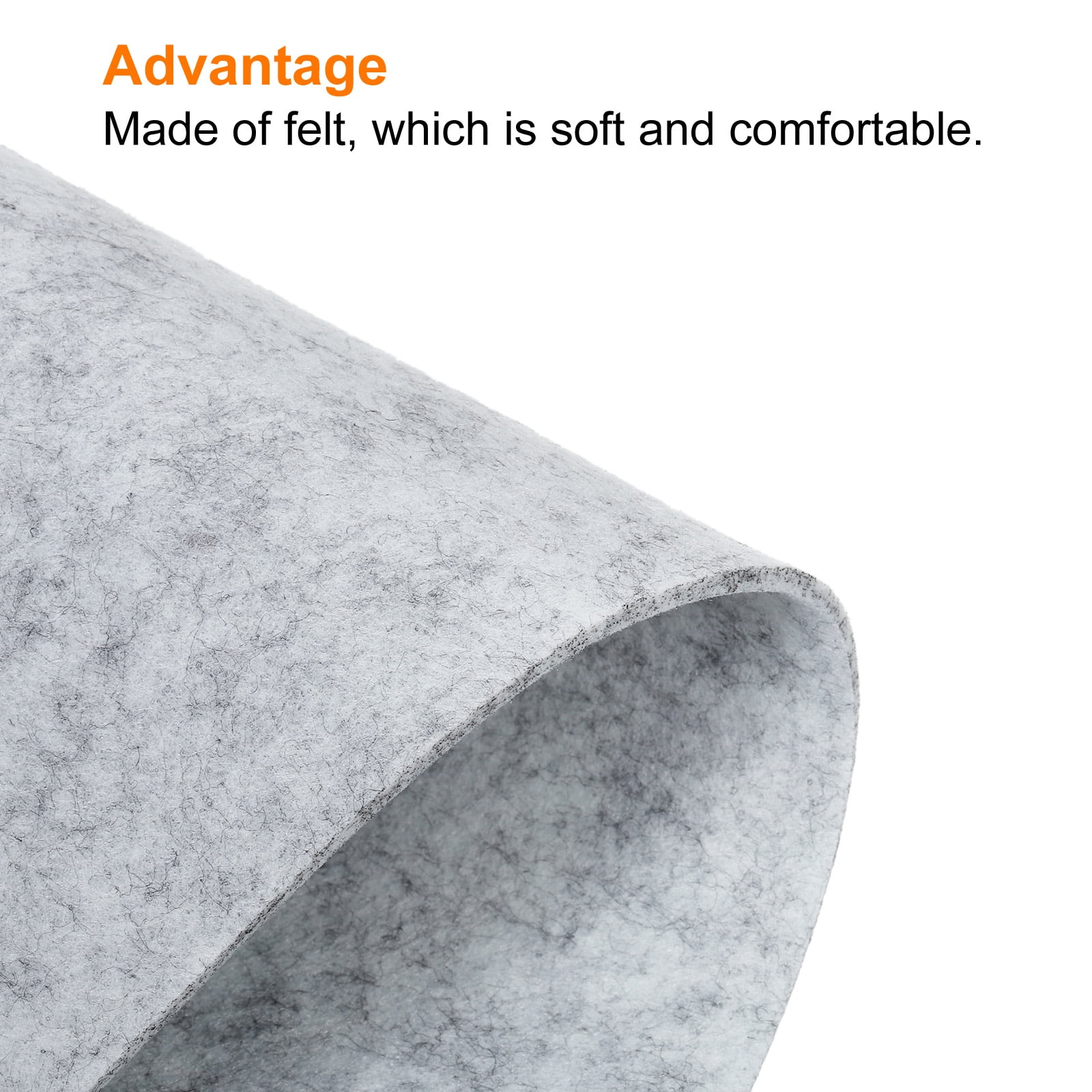 Unique Bargains Felt Dual Side Desk Pad Writing Mat for Office Home Gray 32x34.5