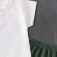thumbnail image 6 of NOLDARES Toddler Baby Boy Clothes Cute Outfit Striped T-Shirt with Leather Tag + Short Set 3 Months-3 Years Blazer,18-24 M, 6 of 6