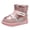 pink, variant on Yunkctuk Girls and Boys Boots, Children Sparkling Snow Boots, Waterproof Winter Shoes for Children, Durable and Non Slip Outdoor Ankle Boots(Little/Big Kids)