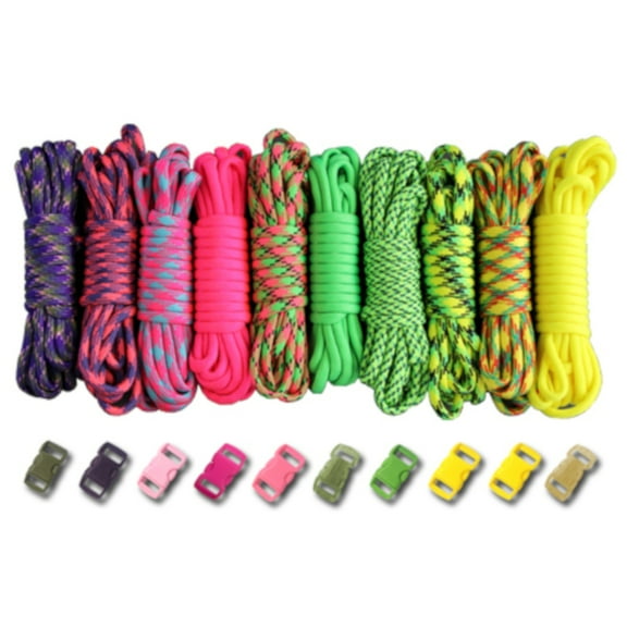 Paracord Planet 550lb Type III Paracord Combo Crafting Kits with Buckles