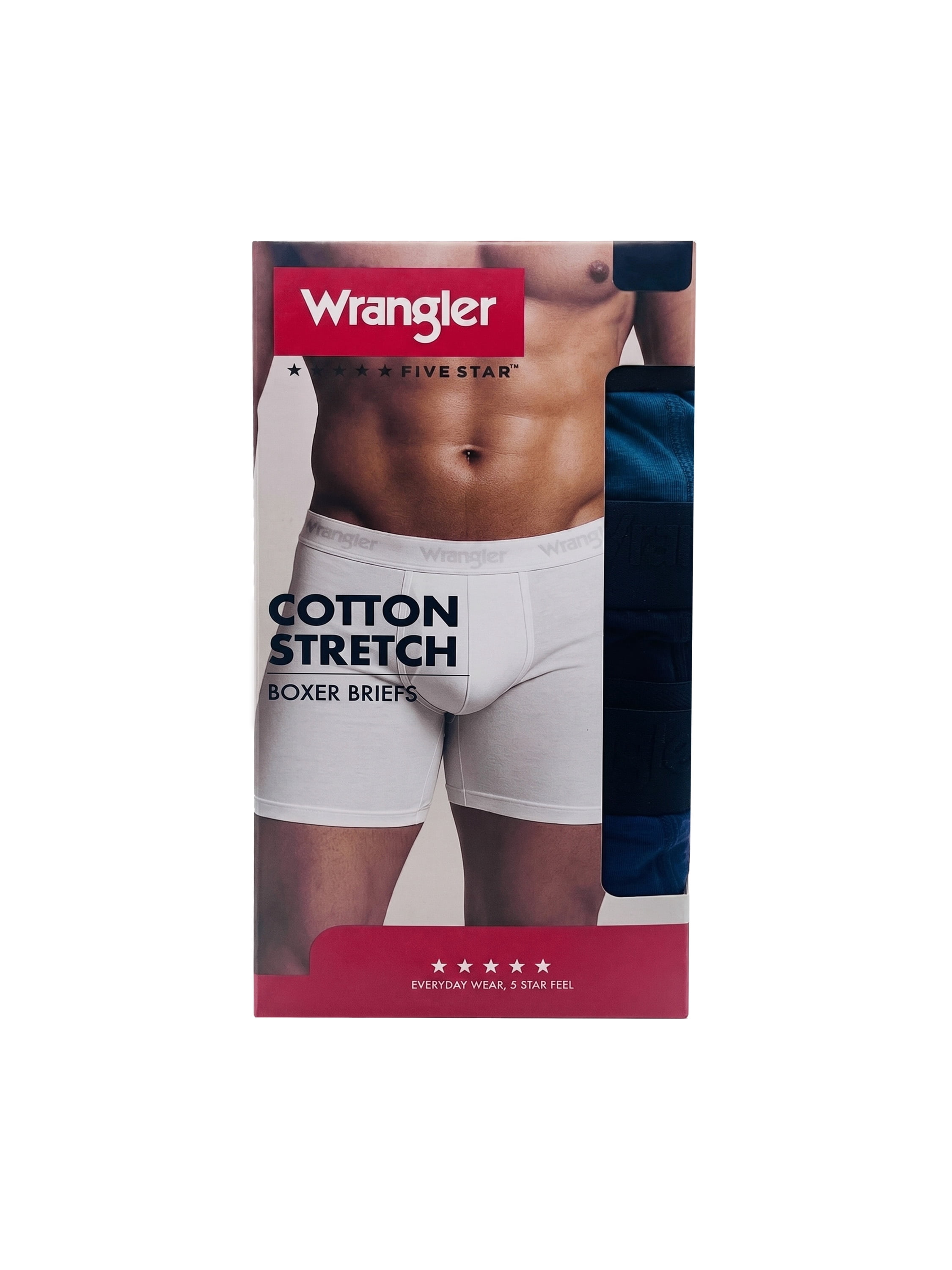 Wrangler Men's Comfort Cotton 6" Boxer Brief, 6 Pack