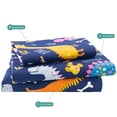 thumbnail image 4 of NIKKIPETER Kids 100% Cotton Sheets, 3 Piece Set, Twin - Dinosaurs, 4 of 7