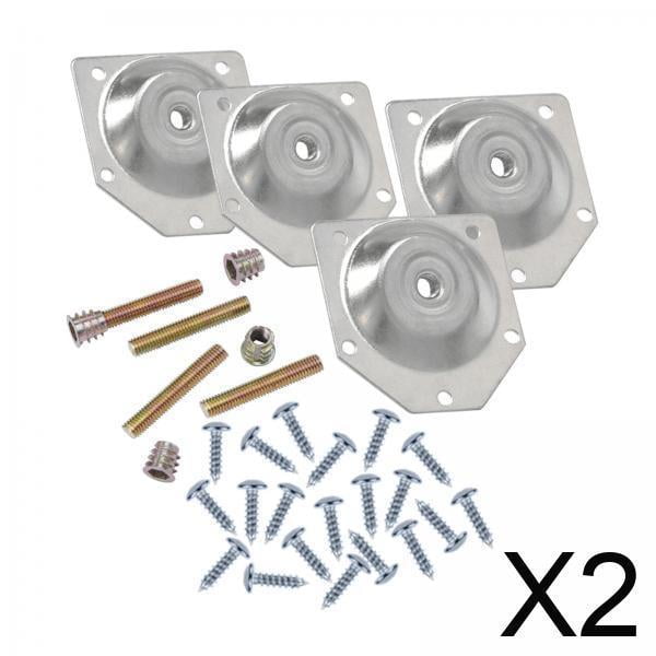 Placas de montaje para patas de mesa,Juego de placas de montaje para patas de muebles en ángulo,placas de fijación para patas de mesa Hardware de montaje,Soportes de montaje para patas de