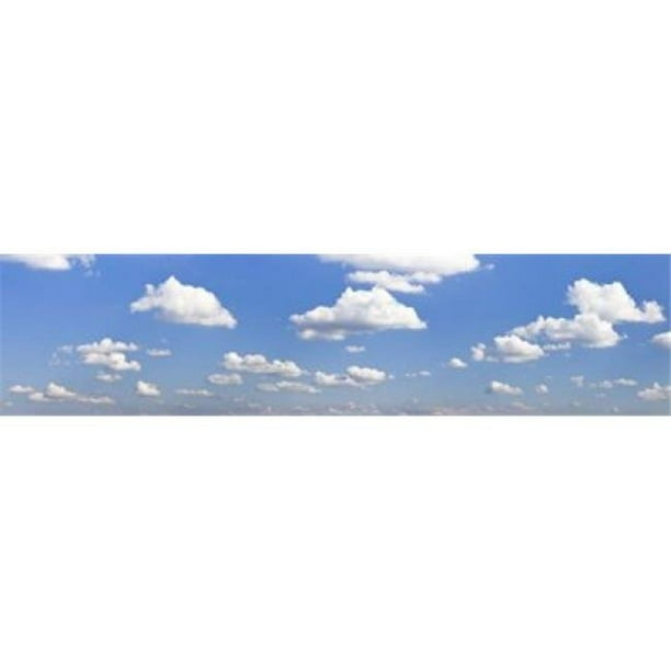 Images panoramiques nuages \u200b\u200bPPI141608L Cumulus dans le ciel Bade-Wurtemberg Allemagne d'affiche par images panoramiques - 36 x 12