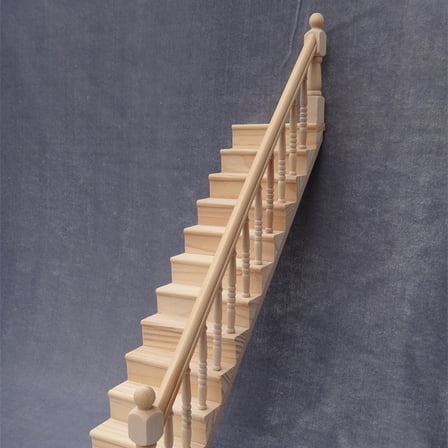 SOPOTUTU Dollhouse Stair Khaki 1Pcs 9.2x2.2x0.6in