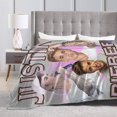 thumbnail image 3 of Super Soft Flannel Throw Justin Bieber Blanket 40"X30" For Bed, Sofa, Camping, Cold Cinema Or Travel,Gift For Your Family And Friend, 3 of 4