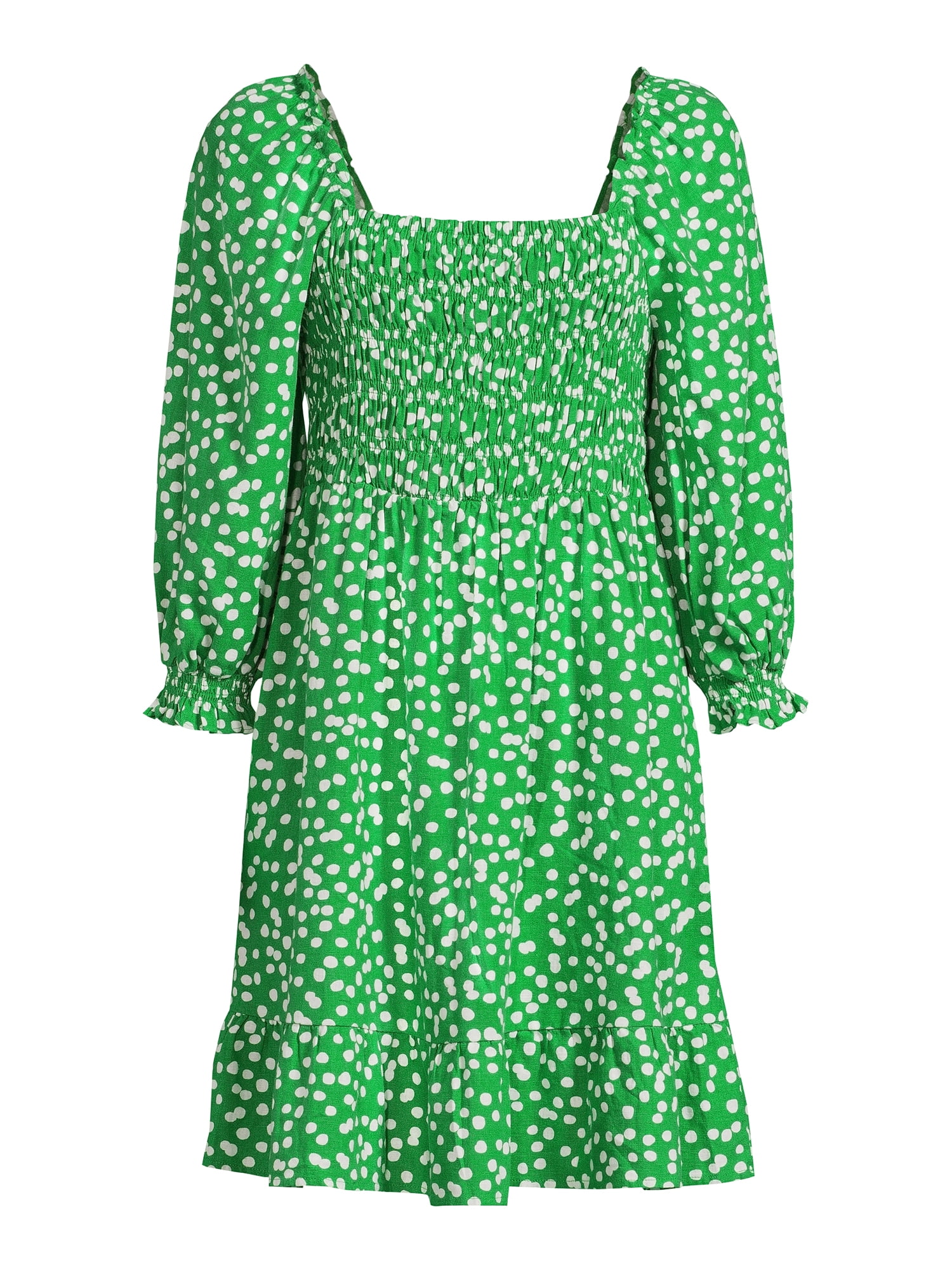 The Get Women's Long Sleeve Square Neck Mini Dress