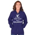 thumbnail image 3 of Can't Keep Calm a Drummer Percussion Zip Up Hoodie Men's Women's Brisco Brands S, 3 of 6