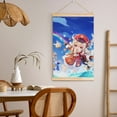 thumbnail image 5 of Genshin Impact Wooden Shaft Hanging Poster Home Decor Poster Wall Art Painting For Living Room Bedroom 36"X24", 5 of 7