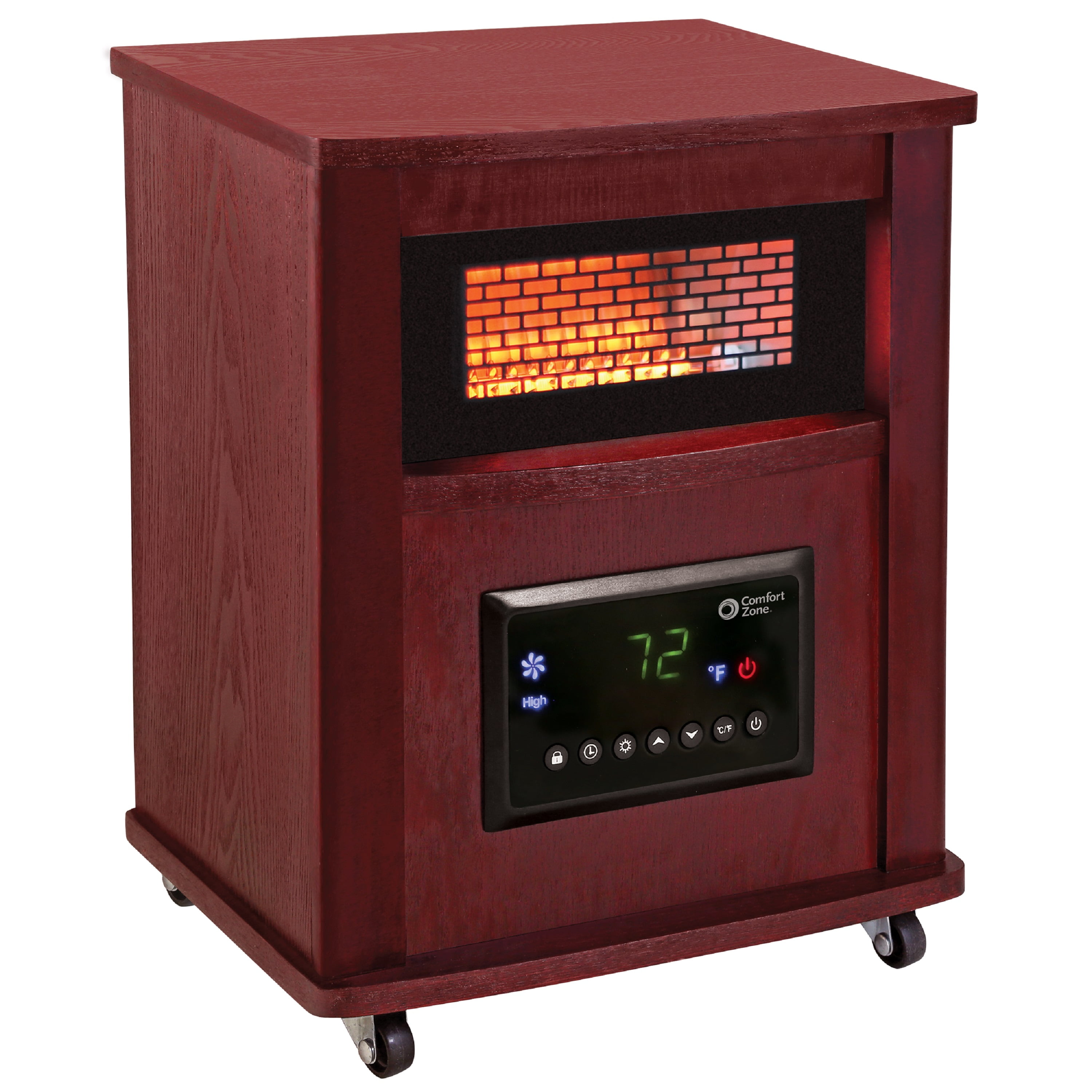 Comfort Zone 1500W, 16" Quartz, Infrared Wood Heater, Electric