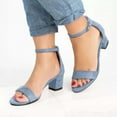 thumbnail image 2 of ShiShine Women's Chunky Heels Open Toe Ankle Strap Heeled Summer Casual Sandals, 2 of 4