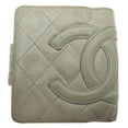 thumbnail image 1 of Pre-Owned Chanel Women's Bi-fold Wallet Leather Grey (Fair), 1 of 8