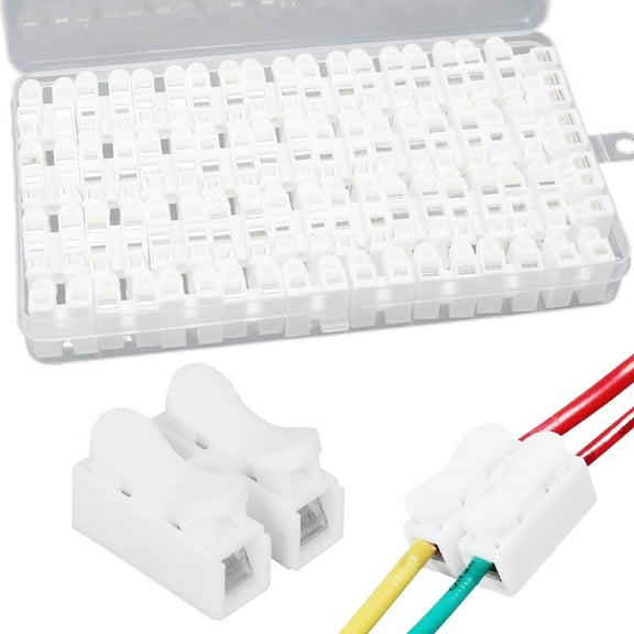 Solivara 50PCS Spring Quick Connector Wire New Quick Wire Cable Connectors Electrical Cable Connectors Block Upgrade Spring Clamp Terminal Cable Clamp Connector For Home Appliances