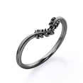 thumbnail image 4 of JeenMata Inspired By Nature - Vine Leaf Ring - Wedding Band - 18K Black Gold Plating over Silver, 4 of 6